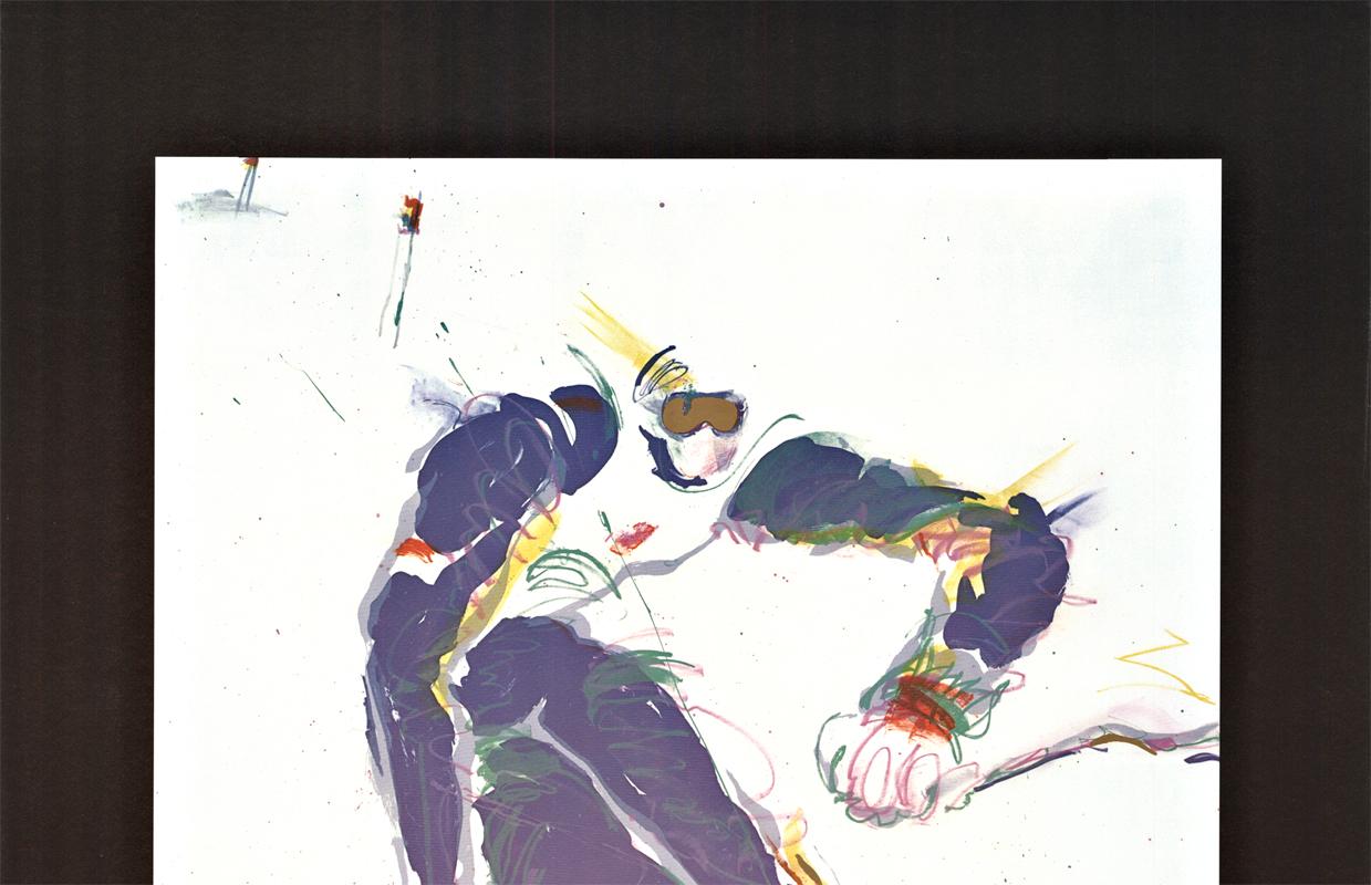 Affiche de ski vintage originale Apen Wintern National de 1982 - Print de Terry Rose