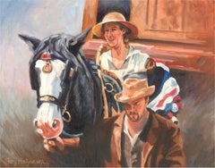 Terry Shelbourne (1930-2020) - 2007 Oil, Horse Riding