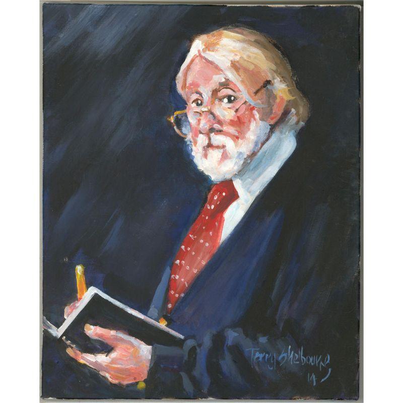 Terry Shelbourne (1930-2020) - 2014 Acrylic, Self-Portrait For Sale 1