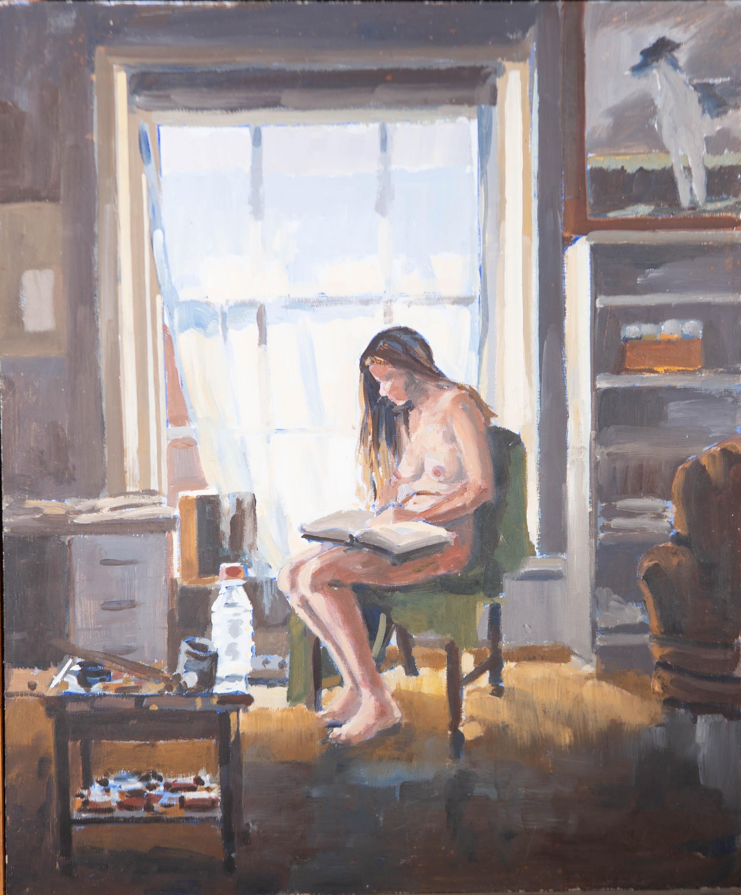 Terry Shelbourne (1930-2020) - Contemporary Oil, Seated Nude Figure 1