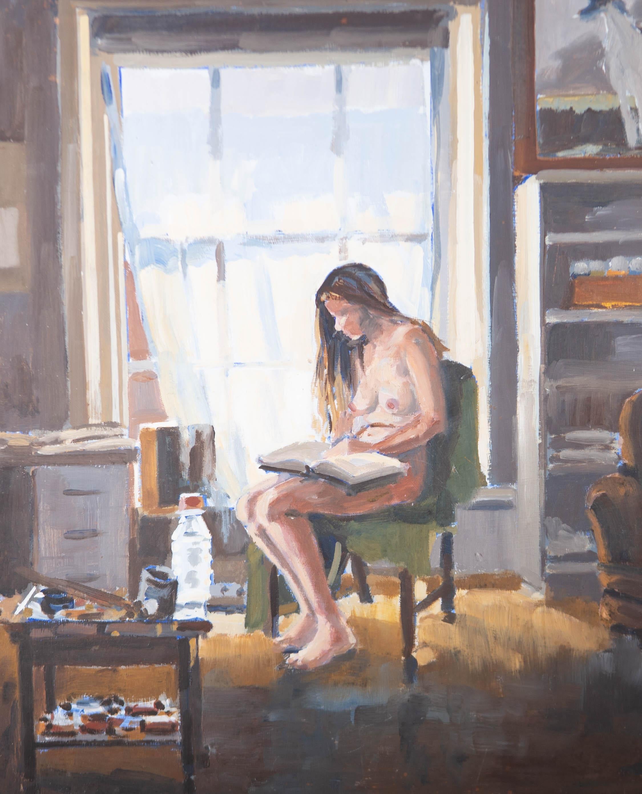 Terry Shelbourne (1930-2020) - Contemporary Oil, Seated Nude Figure 2