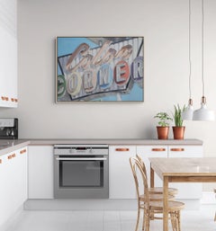 „Color Corner“, Original-Ölgemälde auf Leinwand eines amerikanischen Realisten, fotorealistisch