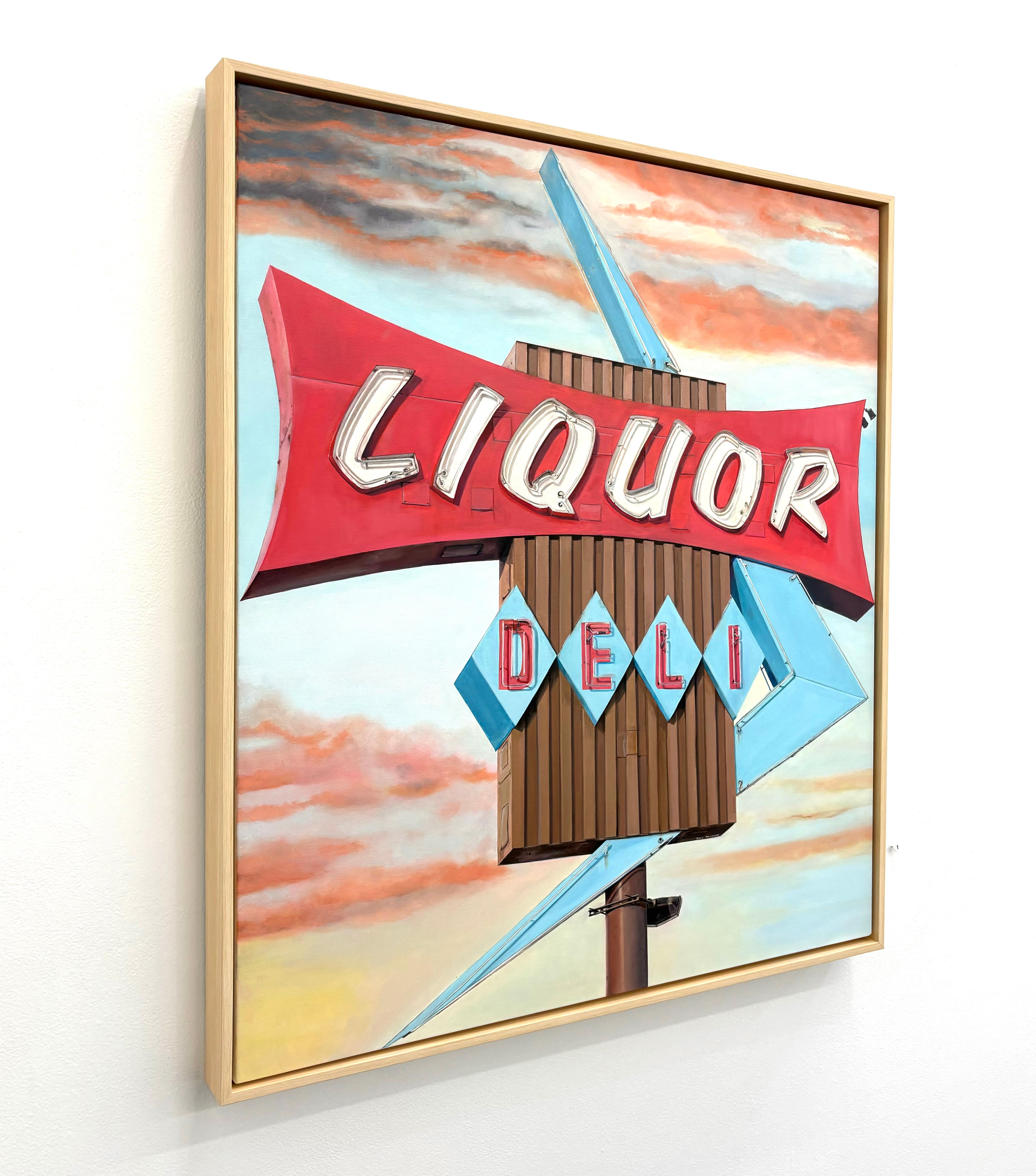 Liquor Deli - Photorealist Painting by Terry Thompson