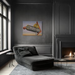 "Mufflers", dipinto originale realista americano, fotorealistico