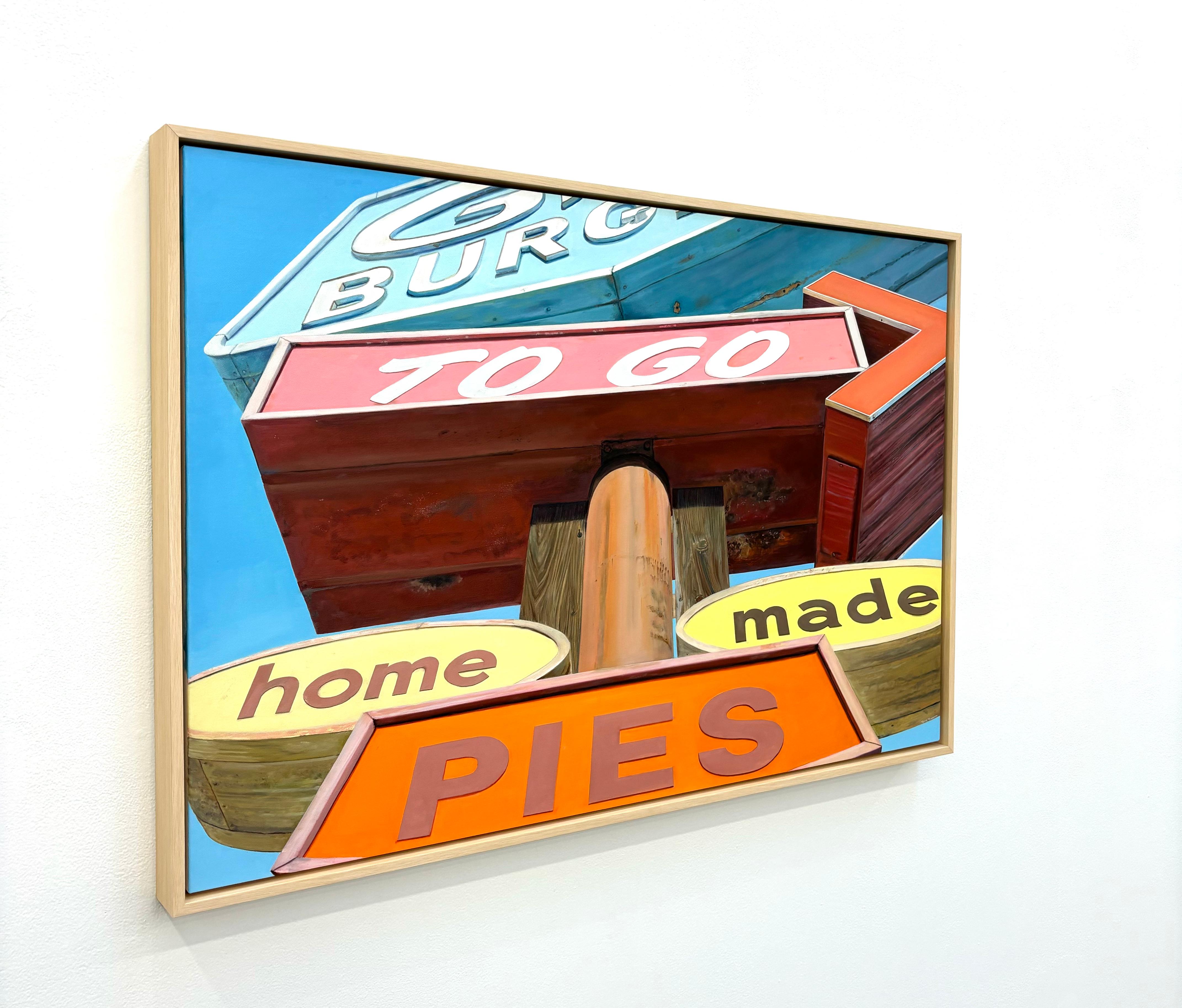 Oakland Burgers & Pies - Photorealist Painting by Terry Thompson