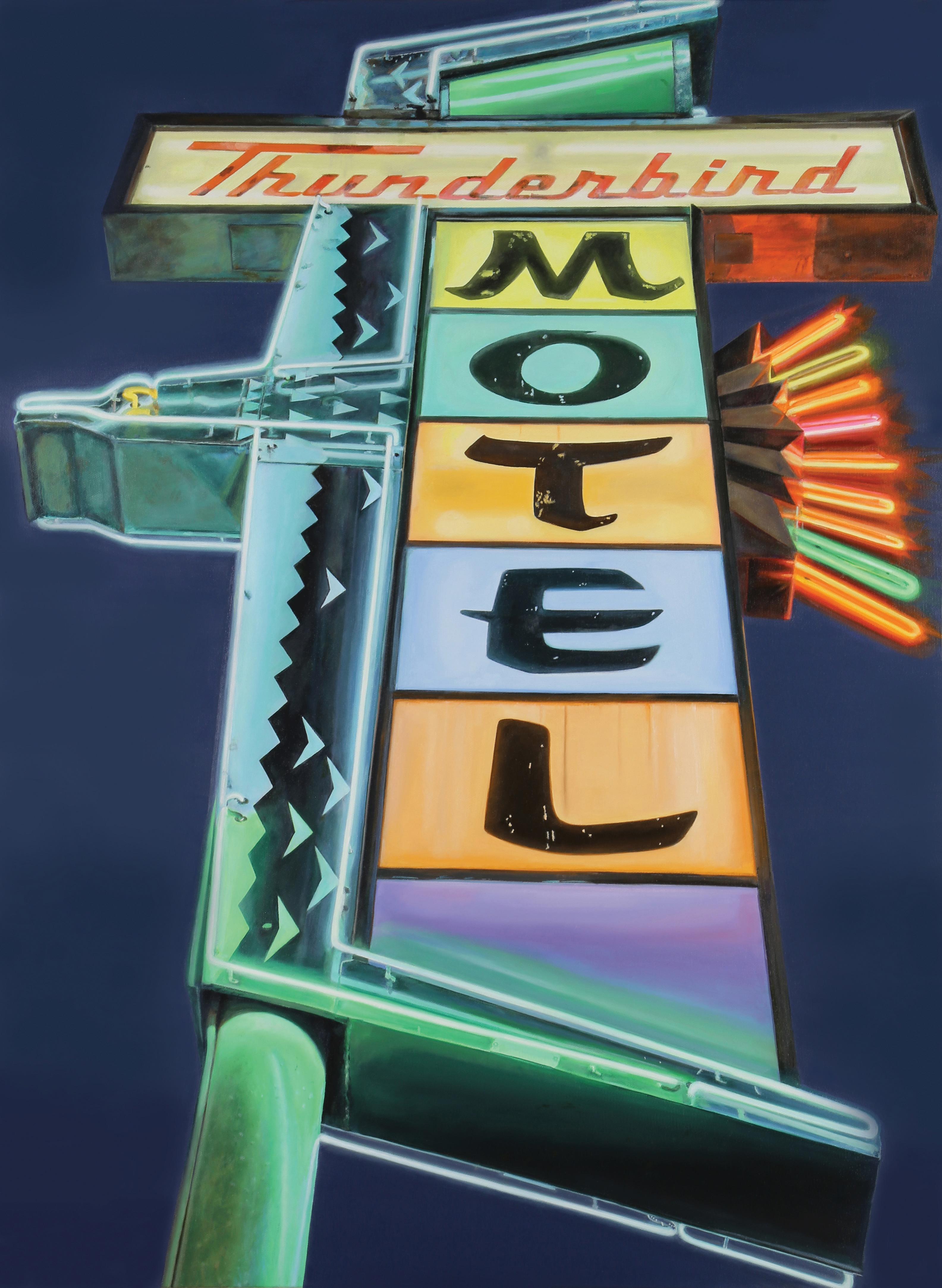 T-Bird Motel - Painting by Terry Thompson