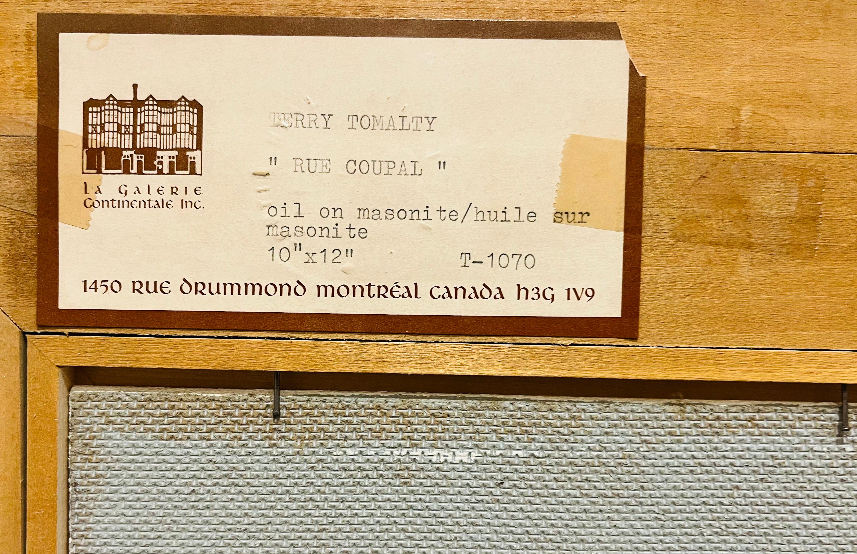 Terry Tomalty, Kanadier, geb. 1938
Öl auf Karton
10 x 12 Zoll
Unterzeichnet 
gerahmt 
