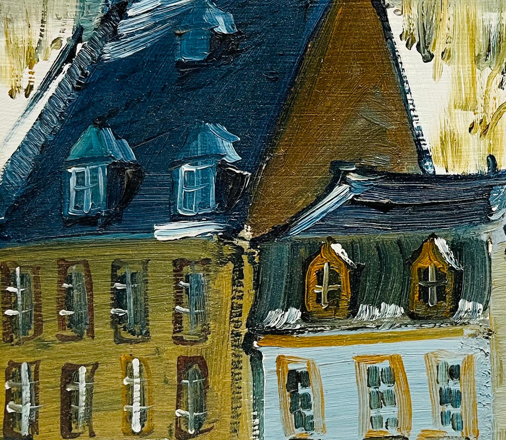 Viejo Quebec - Landscape Painting Gris de  Terry Tomalty