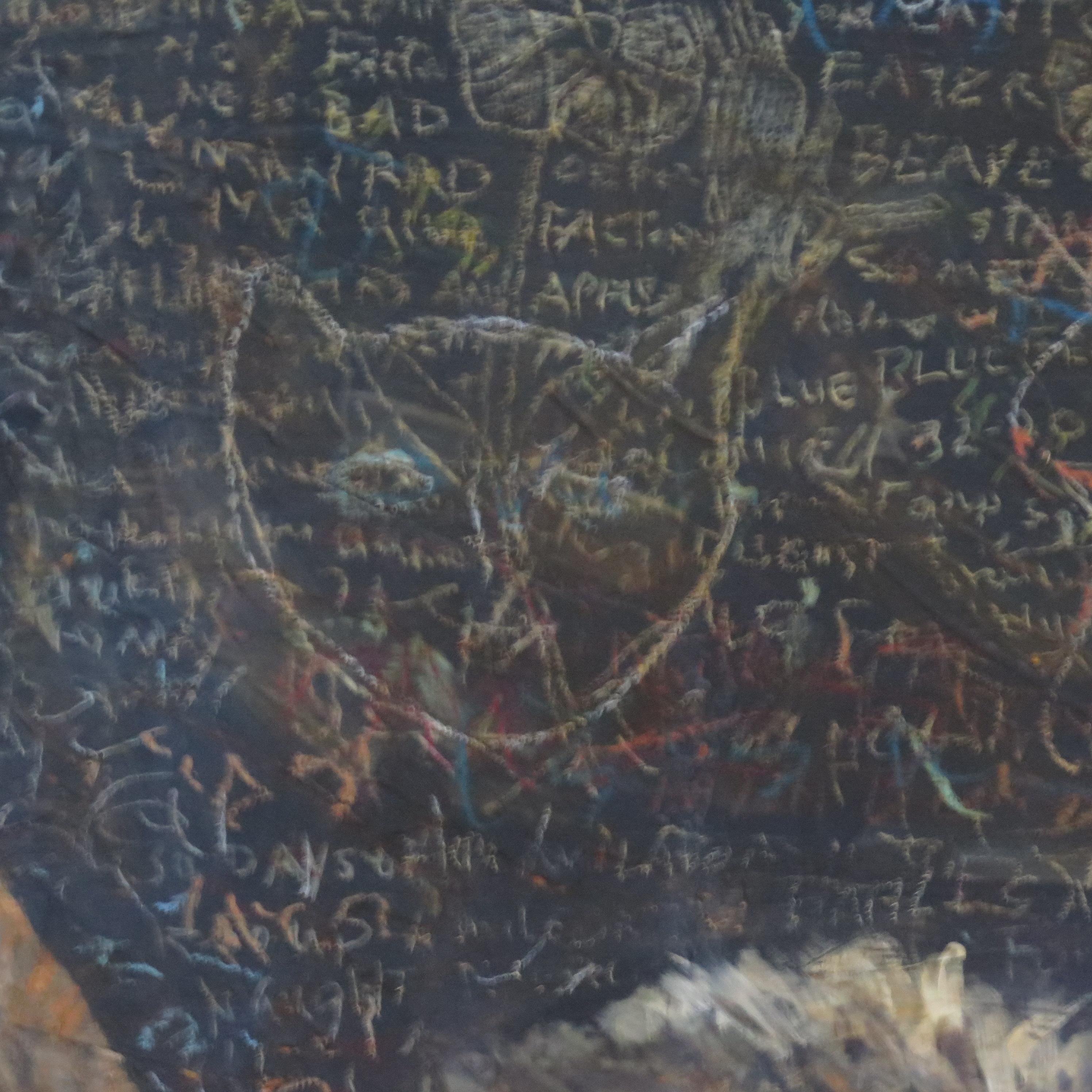 Modern Terry Turrell Painting of Cats a Certain Uncertainty For Sale