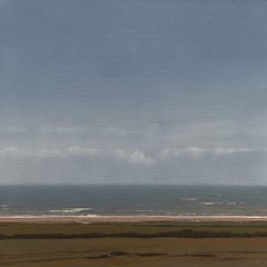Light Surf, Chesil Beach - contemporary seaside beach landscape acrylic painting
