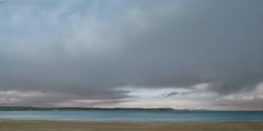 Sand and Sky, Weymouth - Peinture contemporaine de paysage de plage de bord de mer