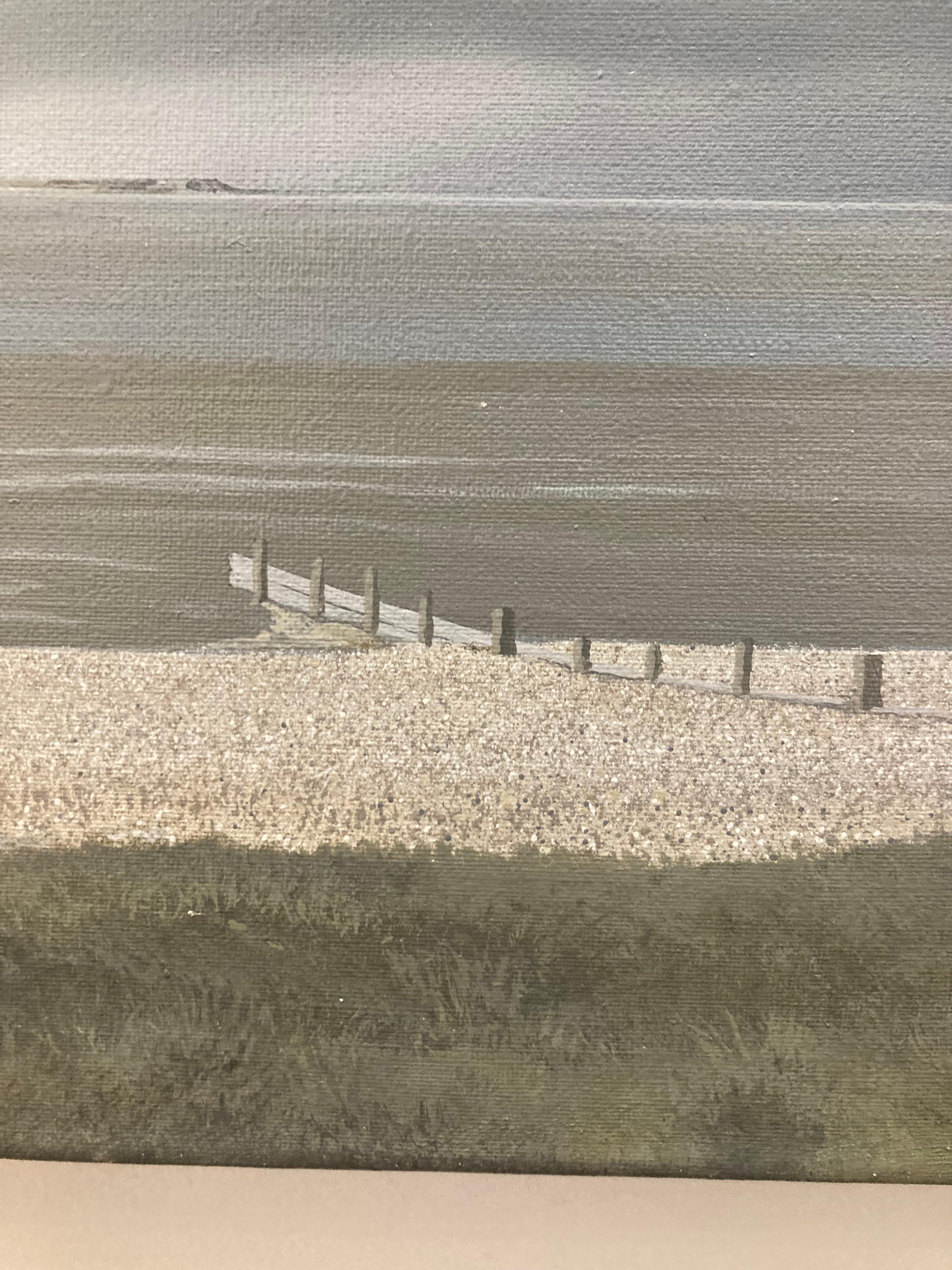 Seasalter Mud - peinture acrylique contemporaine de paysage de plage en bord de mer - Contemporain Painting par Terry Watts
