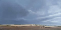 Walk in Changing Weather - contemporary seaside beach landscape acrylic painting