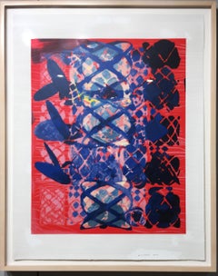 "Illustrated Set" by Terry Winters (Red, Blue, Expressionist, Abstract, Print)