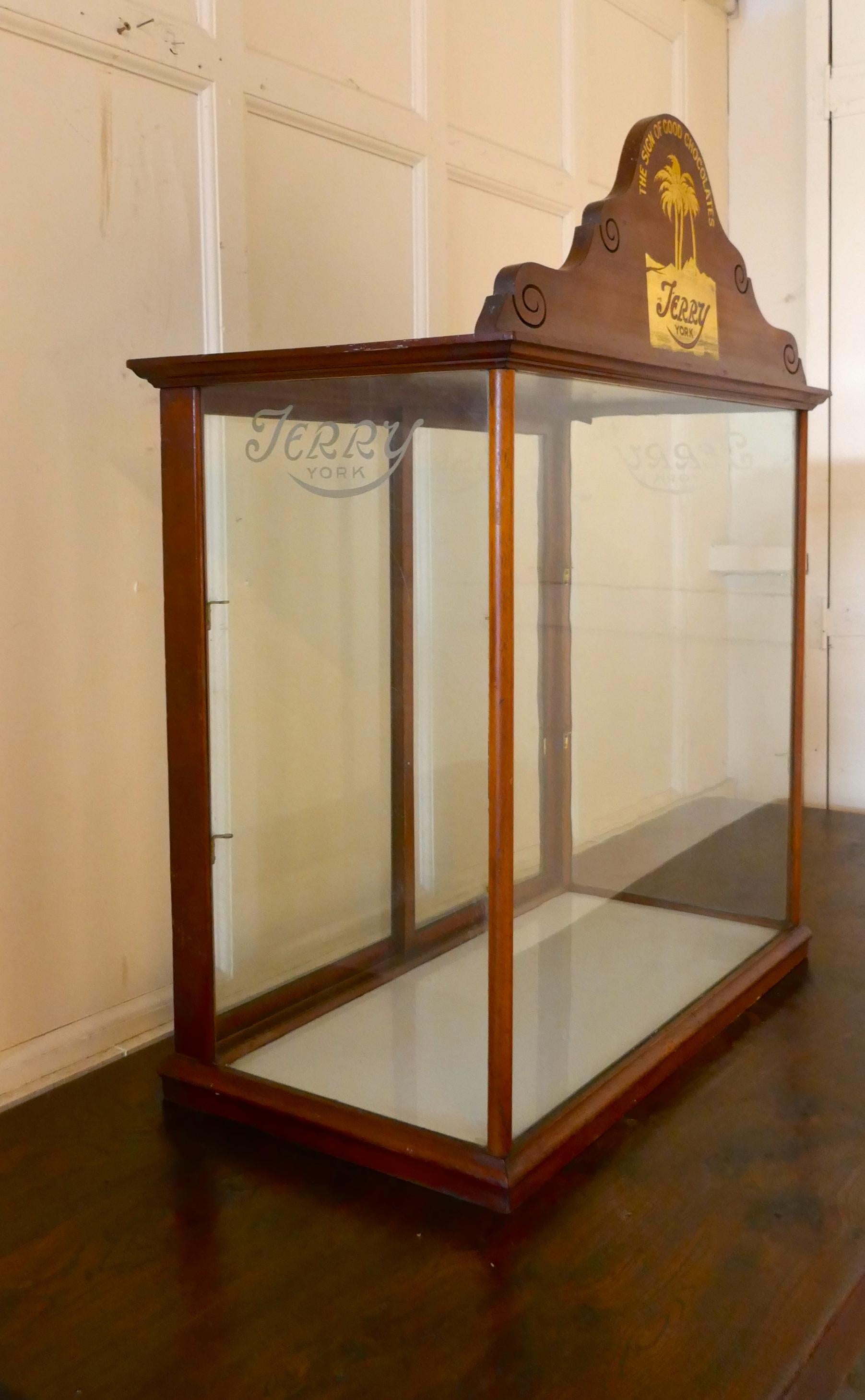 Beech Terry’s of York Chocolate Confectionary Display Cabinet     For Sale