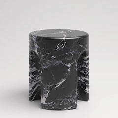 Tertio Back Marble Stool