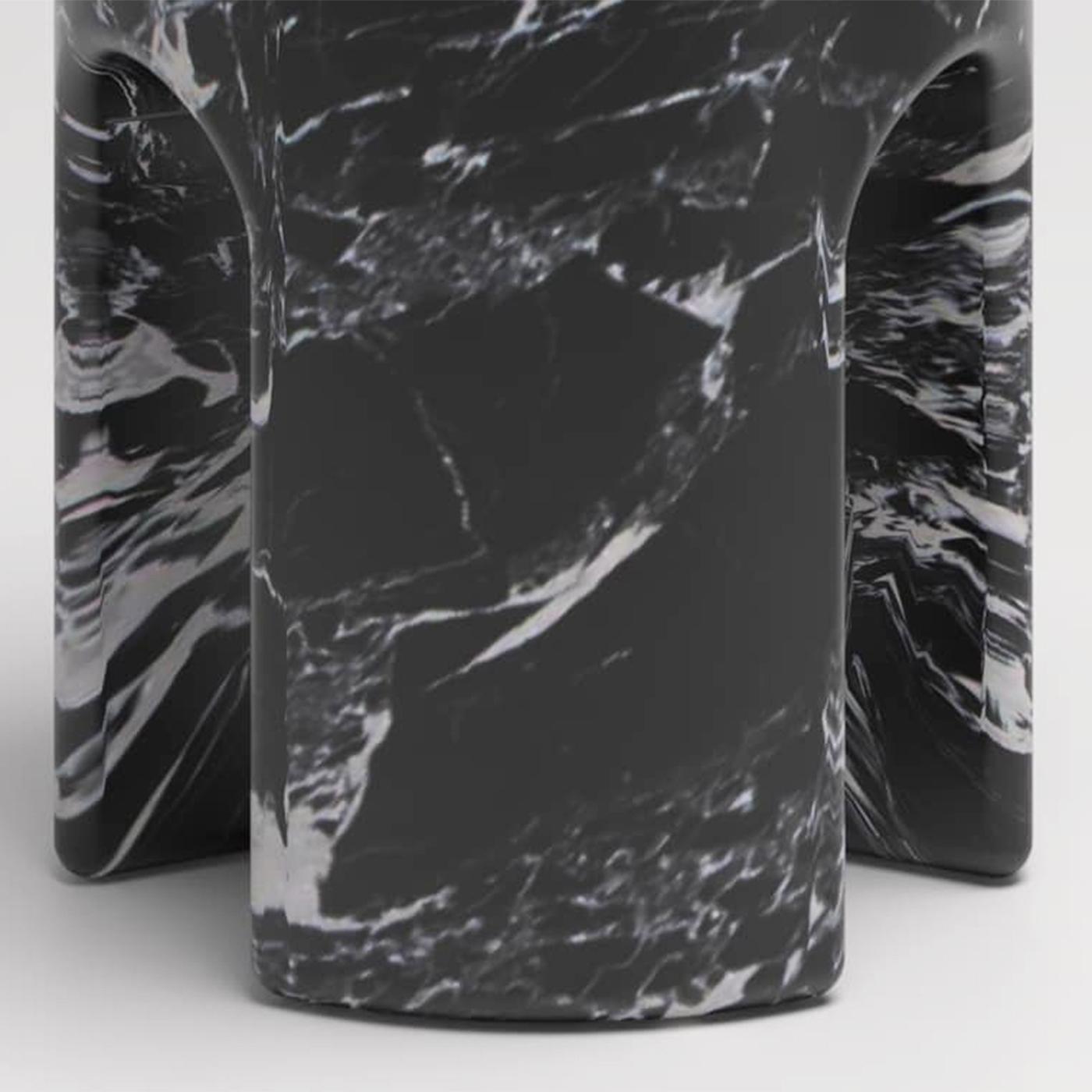 Contemporary Tertio Back Marble Stool For Sale