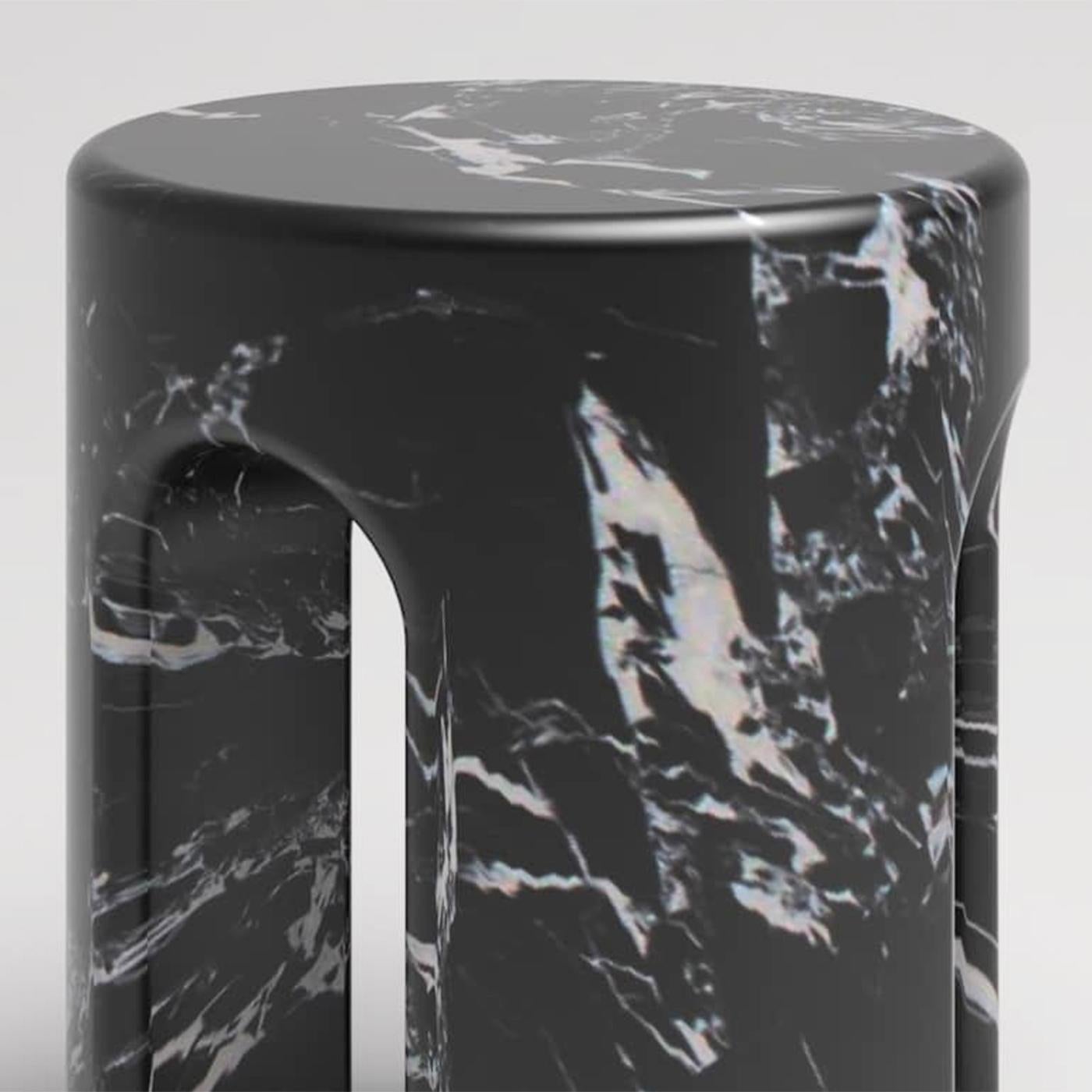 Tertio Back Marble Stool For Sale 2