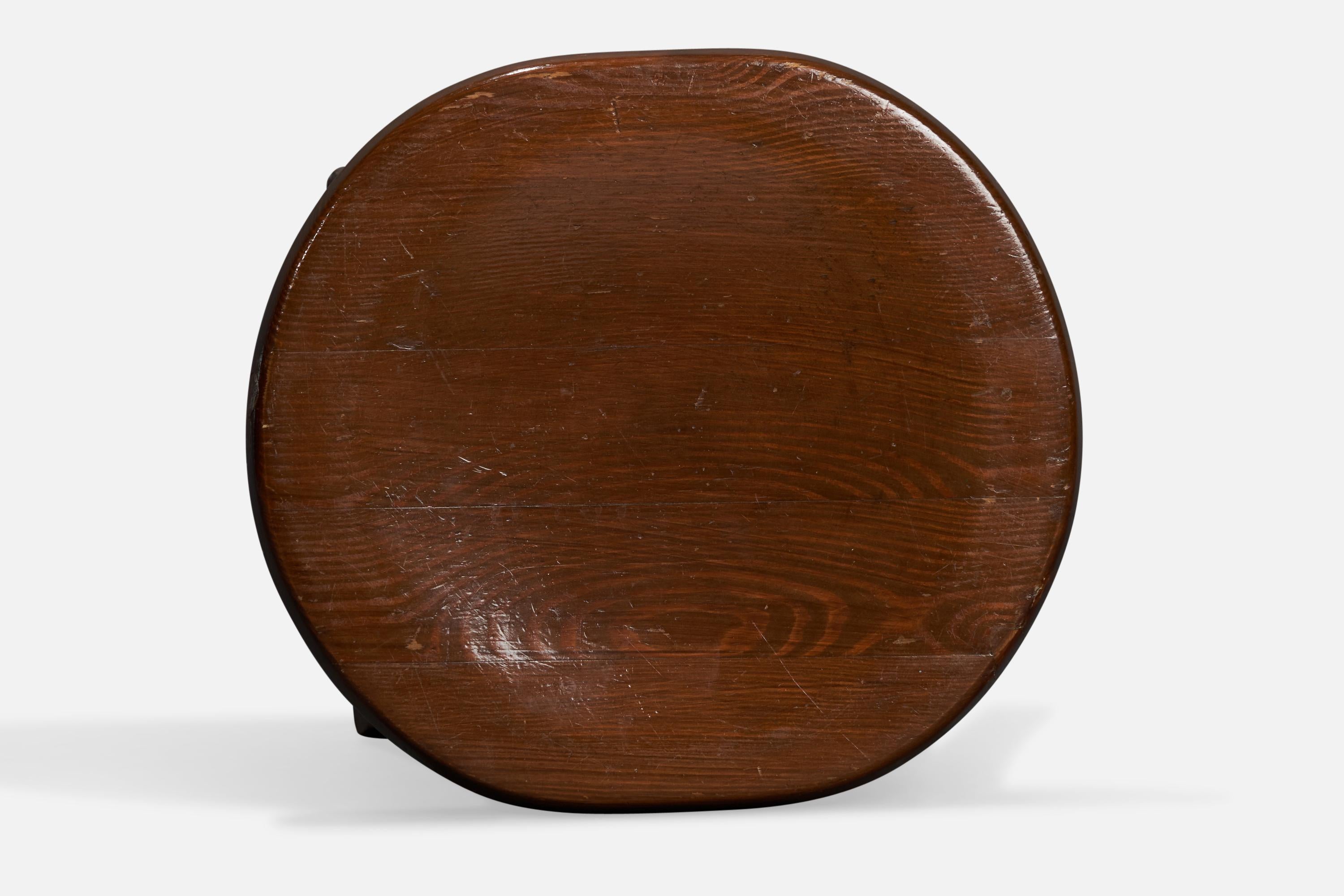 Tervasaaren Puutyötehdas, Stool, Pine, Finland, 1960s In Good Condition For Sale In High Point, NC