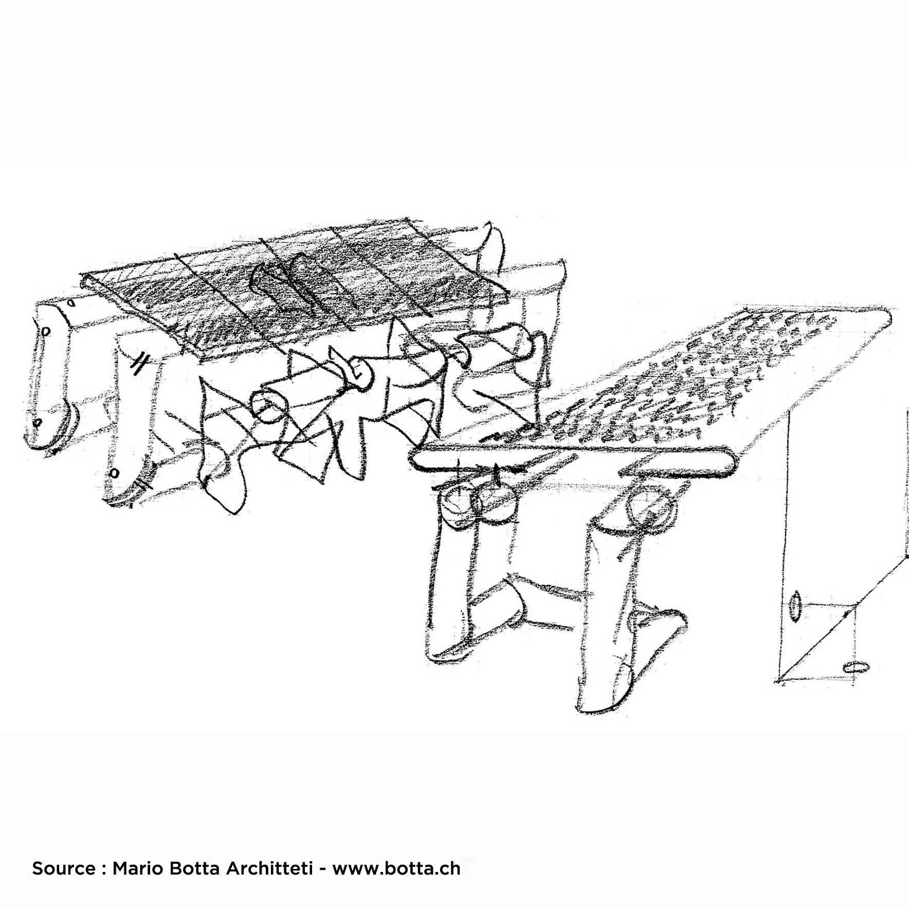 XX secolo Terzo Tavolo di Mario Botta, 1a edizione, Alias circa 1983 in vendita