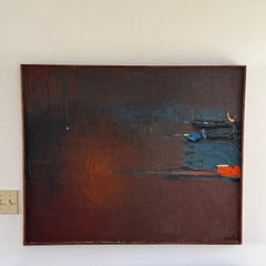 "Tes Yeux Mouillés", astrazione lirica olio su tela di François Arnal