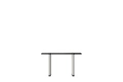 Console with Black Oak Patterned Top and White Legs Plinth by Ultramobili