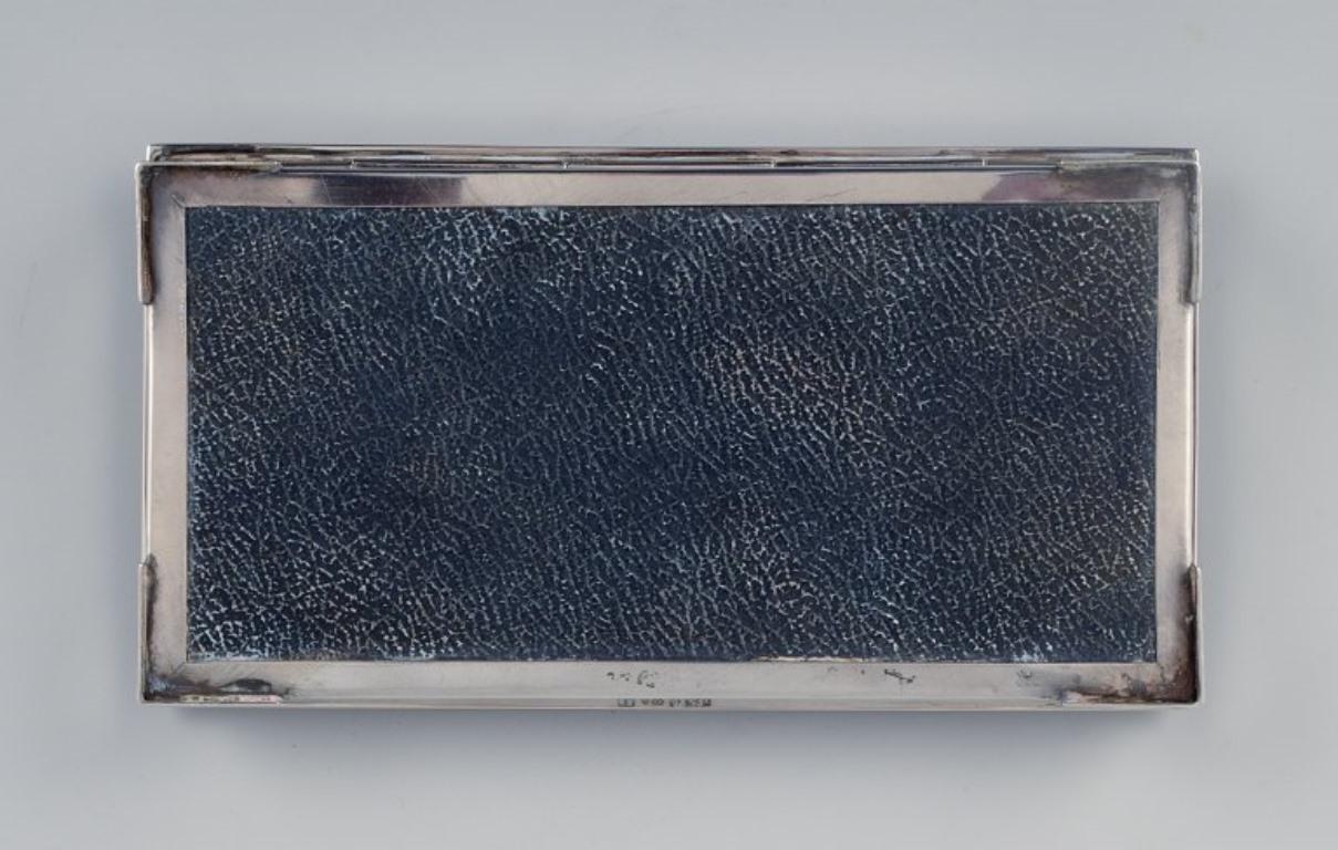 TESI, schwedischer Silberschmied, Art-déco-Schachtel mit Deckel aus Silber. 1948. (Mitte des 20. Jahrhunderts) im Angebot