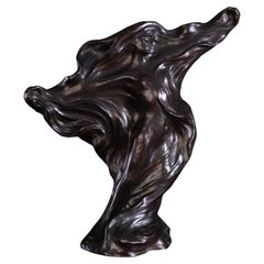 Tesknota" Anhelo de Boleslaw Biegas - Escultura Art Nouveau de Bronce