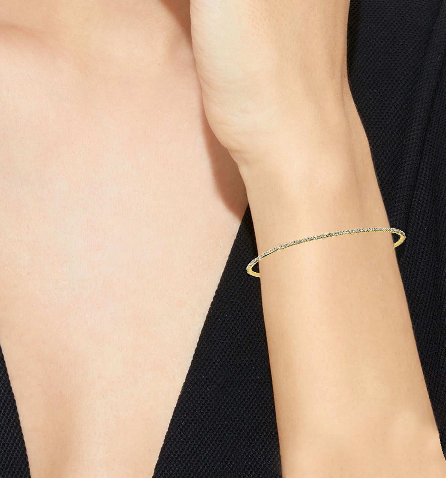 Tesora Zeitgenössisches Armband aus 18 Karat Gelb- und Weißgold mit Diamanten im Angebot 6