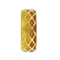 Tesoro Fish Scales Yellow Orange Enamel Band