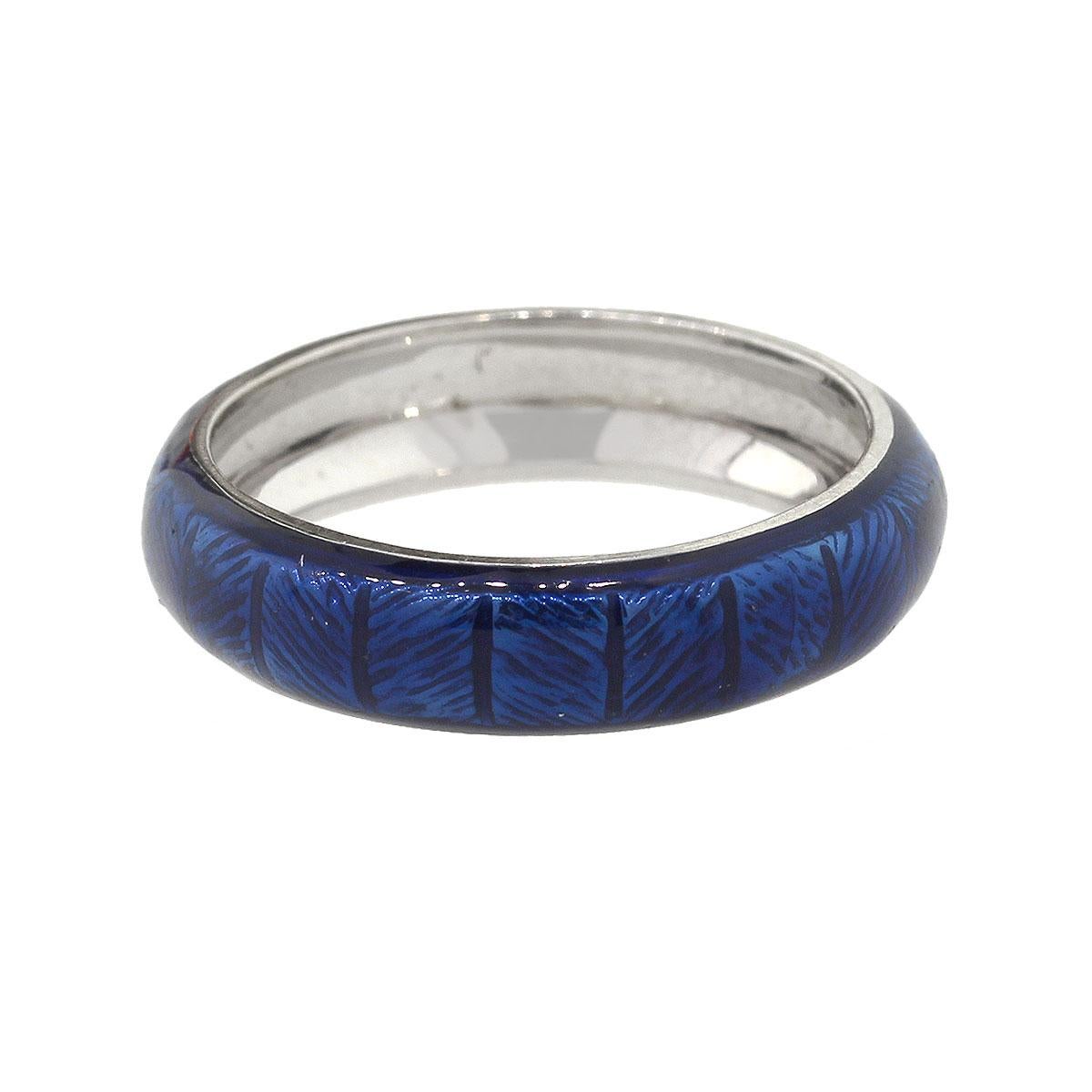 Tesoro Sapphire Blue Enamel Band In New Condition In Boca Raton, FL