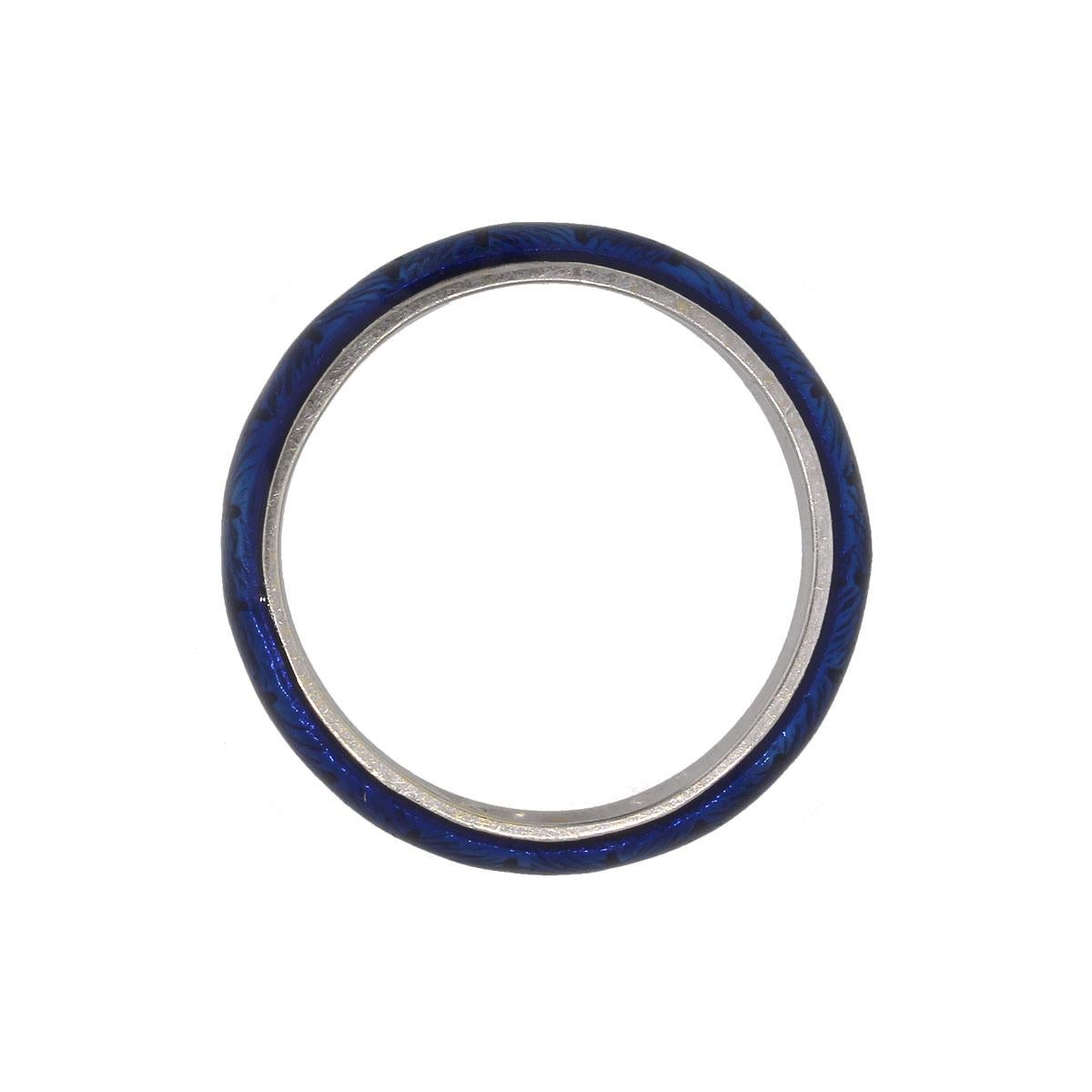 Women's or Men's Tesoro Sapphire Blue Enamel Band