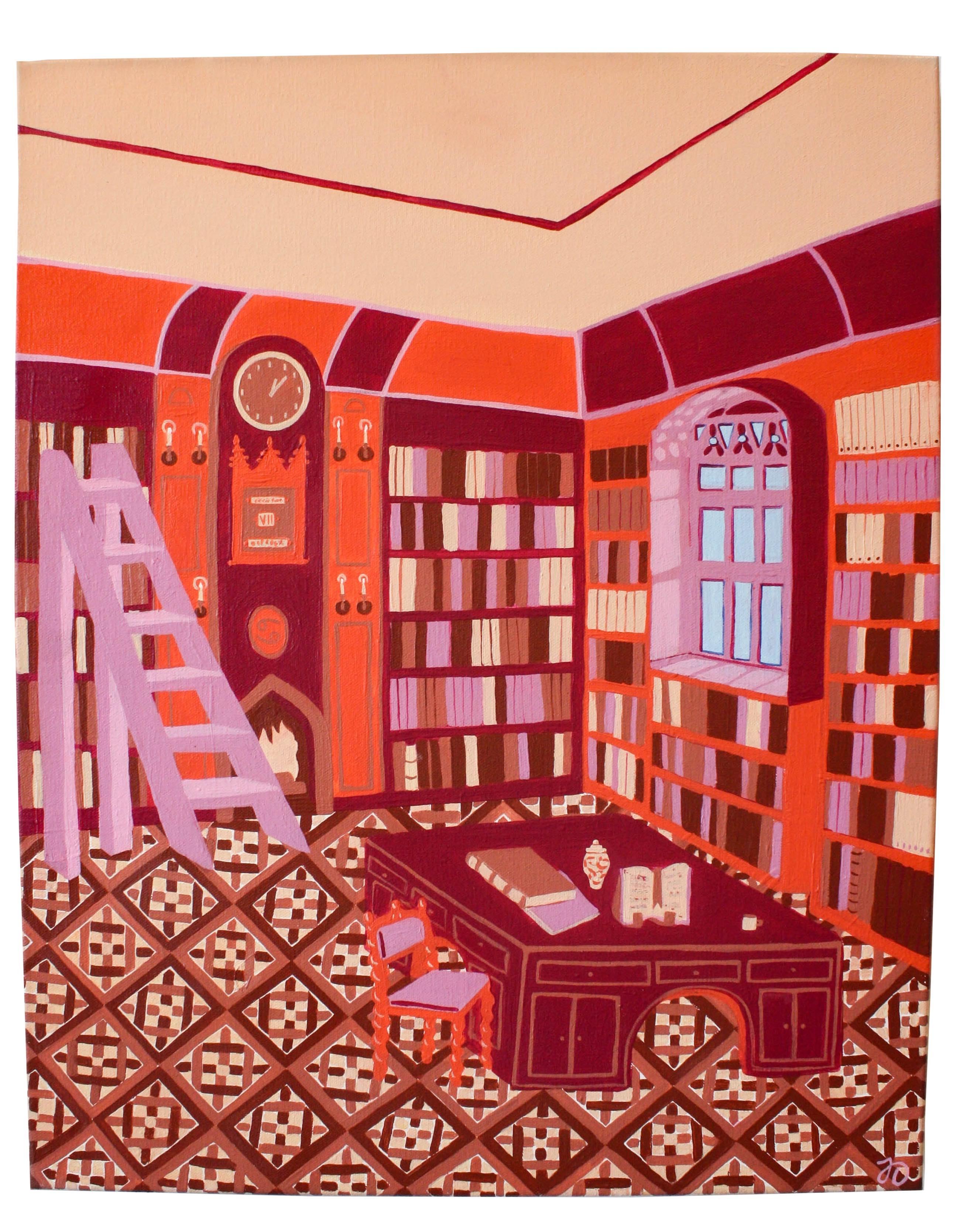 Library  - Painting by Tess Davies