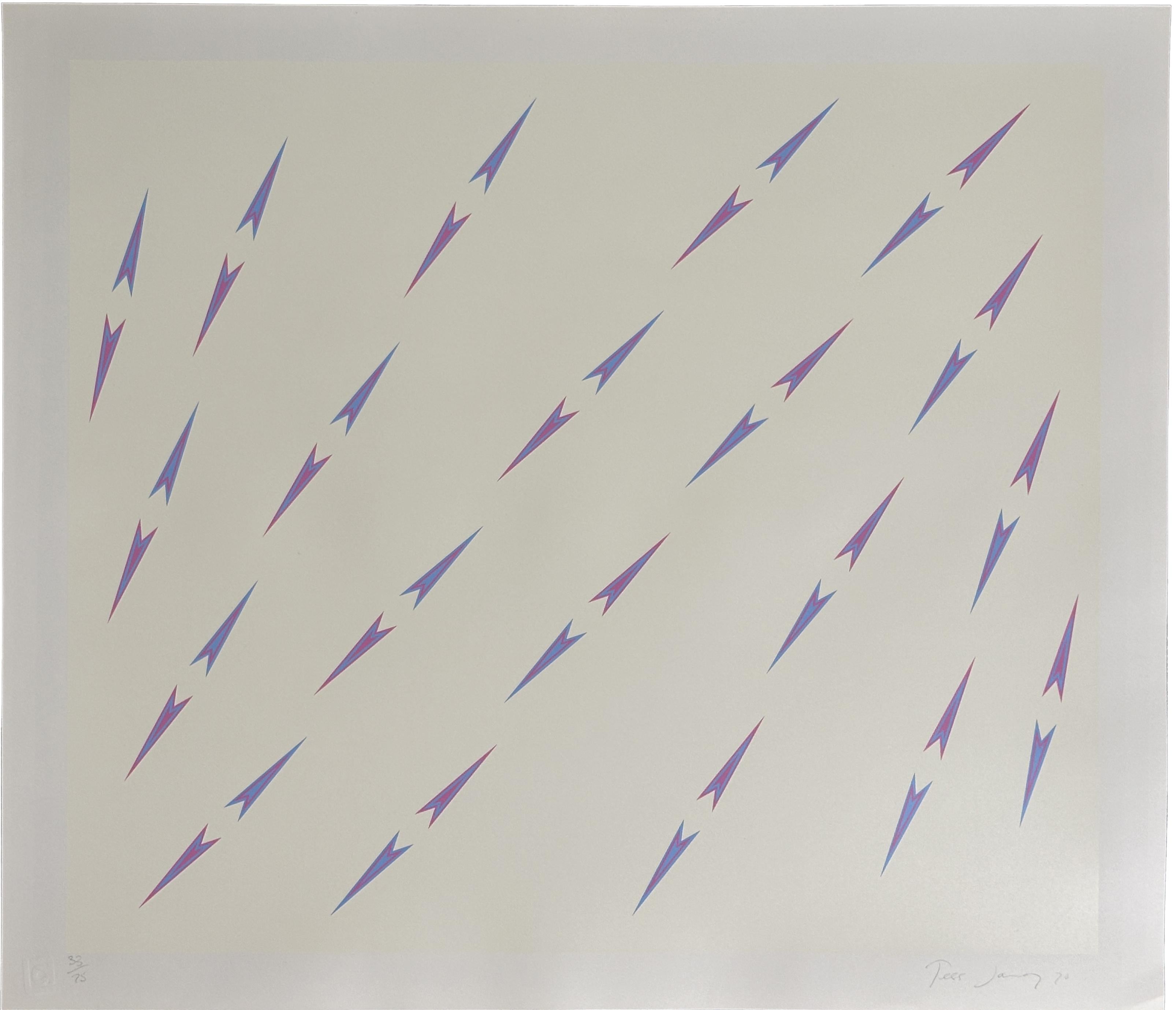 Tess Jaray Abstract Print - Mistral 1970 Signed Limited Edition Screen Print 
