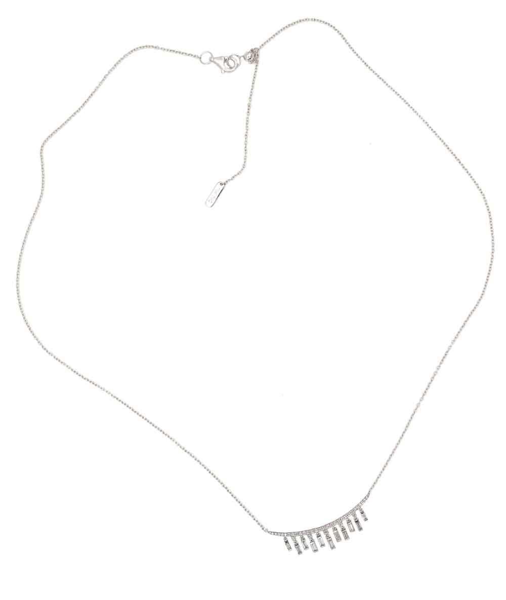 Tess Van Ghert Halskette mit Fransen aus 18 Karat Gold und Diamanten im Baguette-Schliff (Baguetteschliff) im Angebot