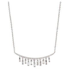 Tess Van Ghert 18K gold and baguette diamond fringe necklace