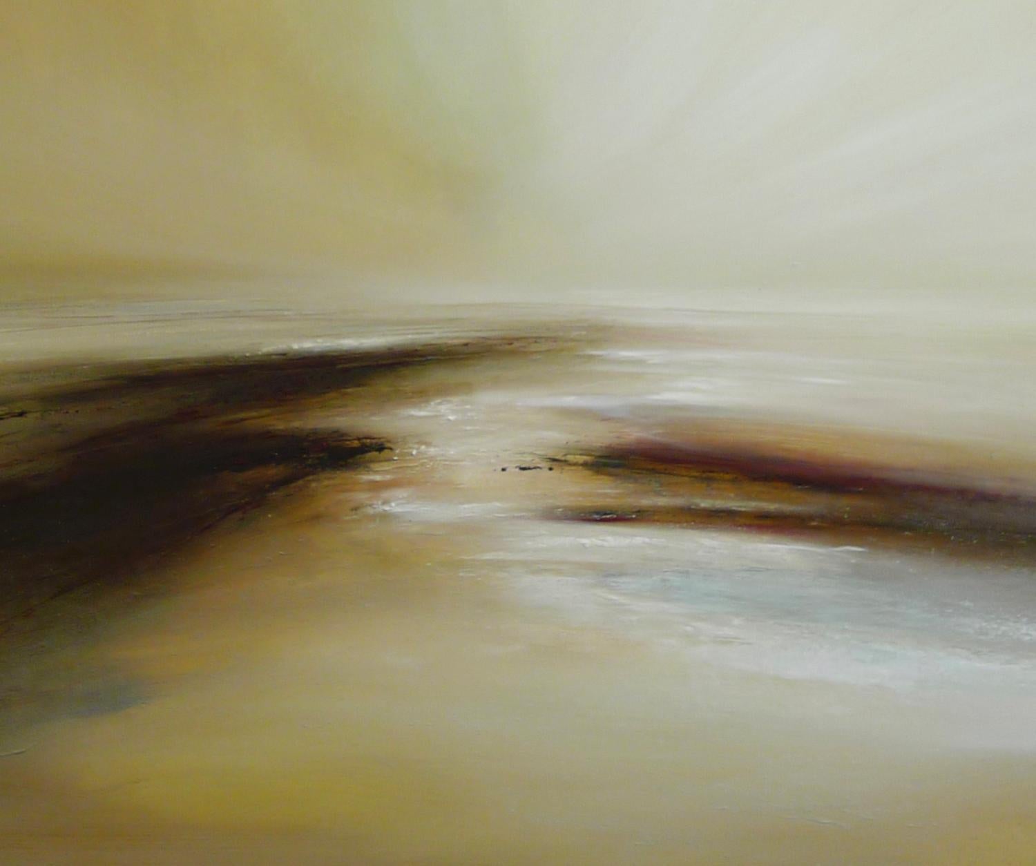 Arcadia Original, Oil Paint Canvas  Abstract Landscape Impressionism Signed - Contemporary Art by Tessa Houghton