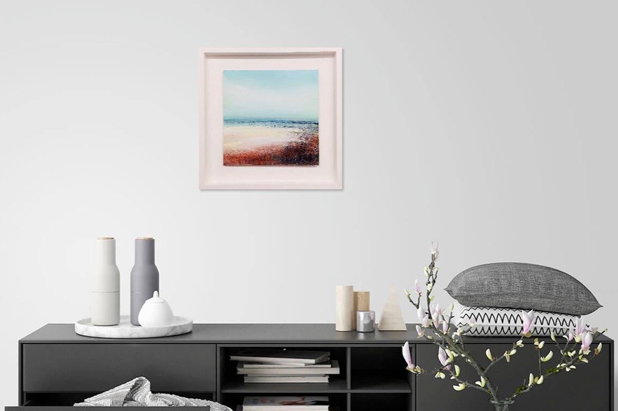 Northward Original Oil paint Canvas board Seascape Interiors Signed  - Painting by Tessa Houghton