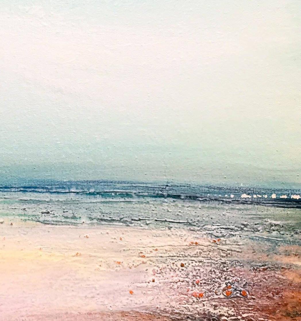 Northward Original Oil paint Canvas board Seascape Interiors Signed  - Contemporary Painting by Tessa Houghton