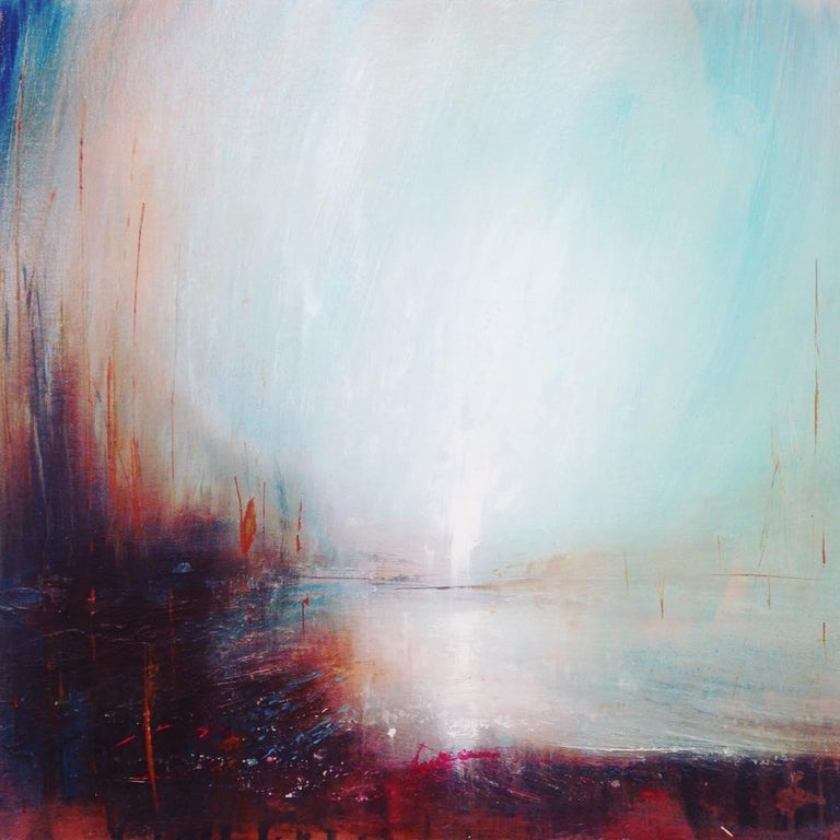 Tessa Houghton Shelter Original Oil Paint Canvas Board Seascape