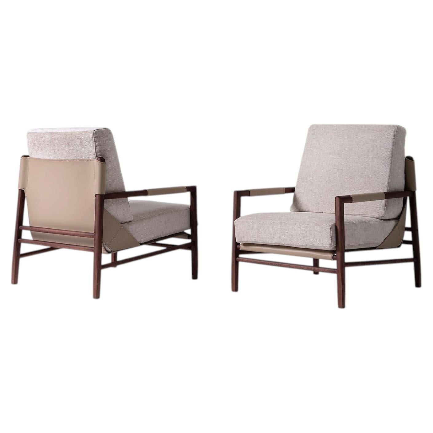 Tessa: the armchair with a nomadic spirit and a soft embrace For Sale