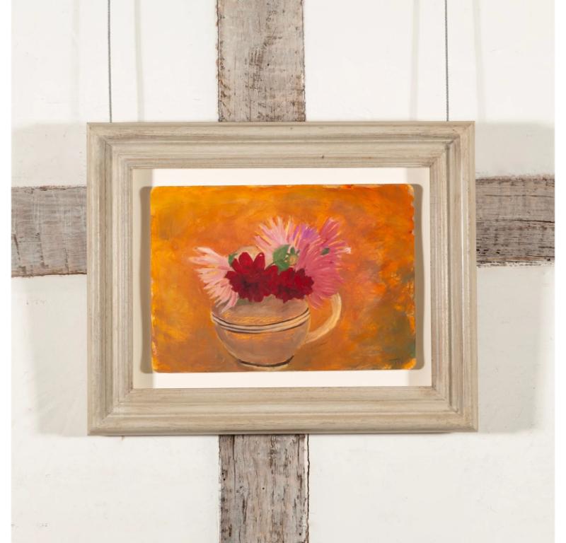 Goldern Flowers Painting by Tessa Newcomb, 2001 For Sale 1