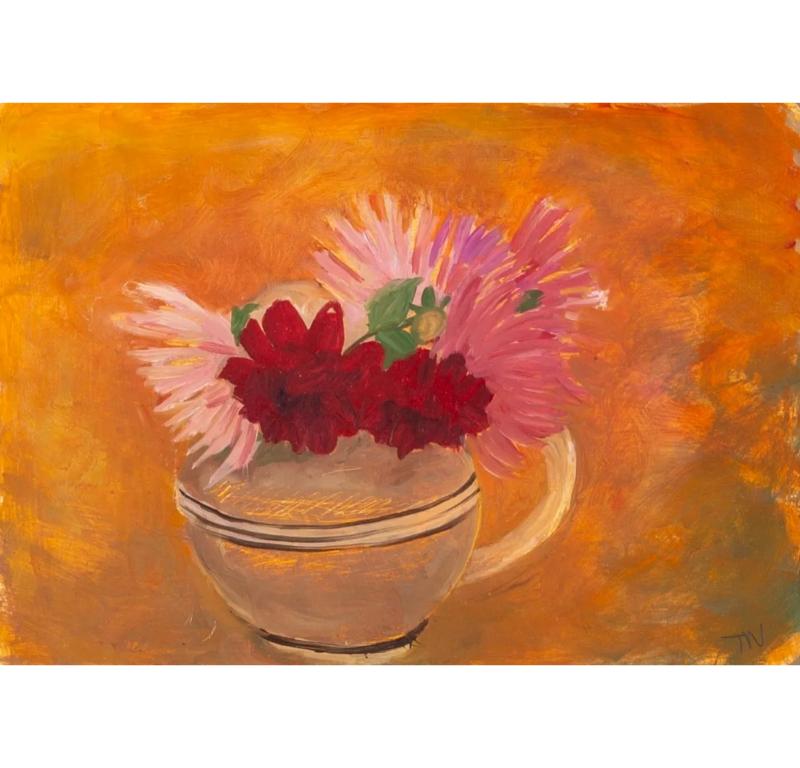 Goldern Flowers Painting by Tessa Newcomb, 2001