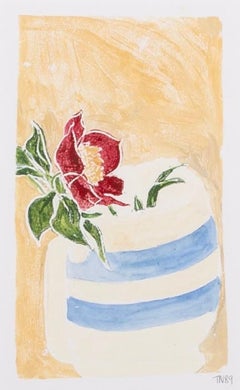 Senza titolo (brocca Cornishware) di Tessa Newcomb, 1989