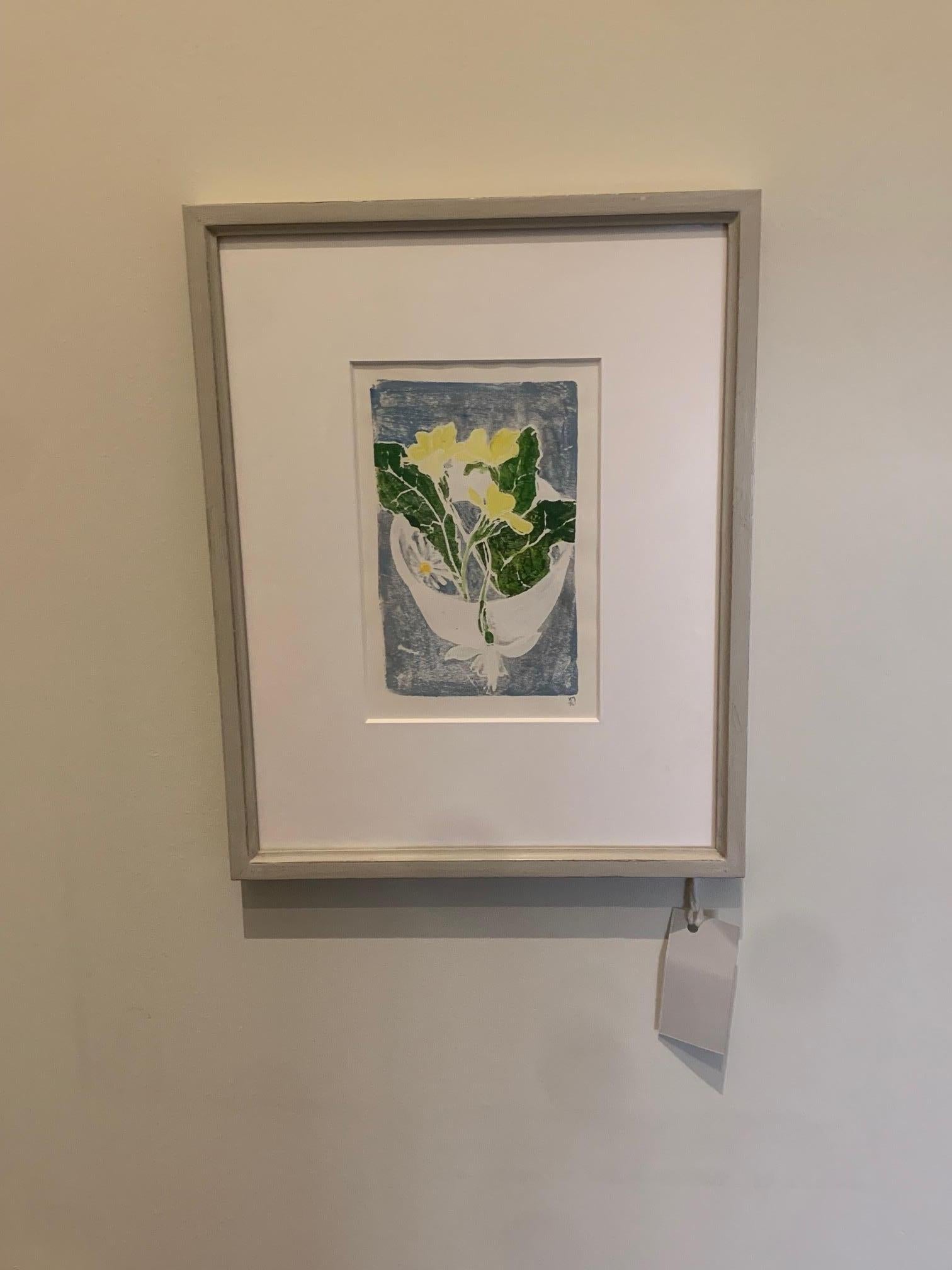 Sin título (Flores de primavera), 1989 - Impresión de bodegón de espuma de poliestireno con azul y blanco en venta 1