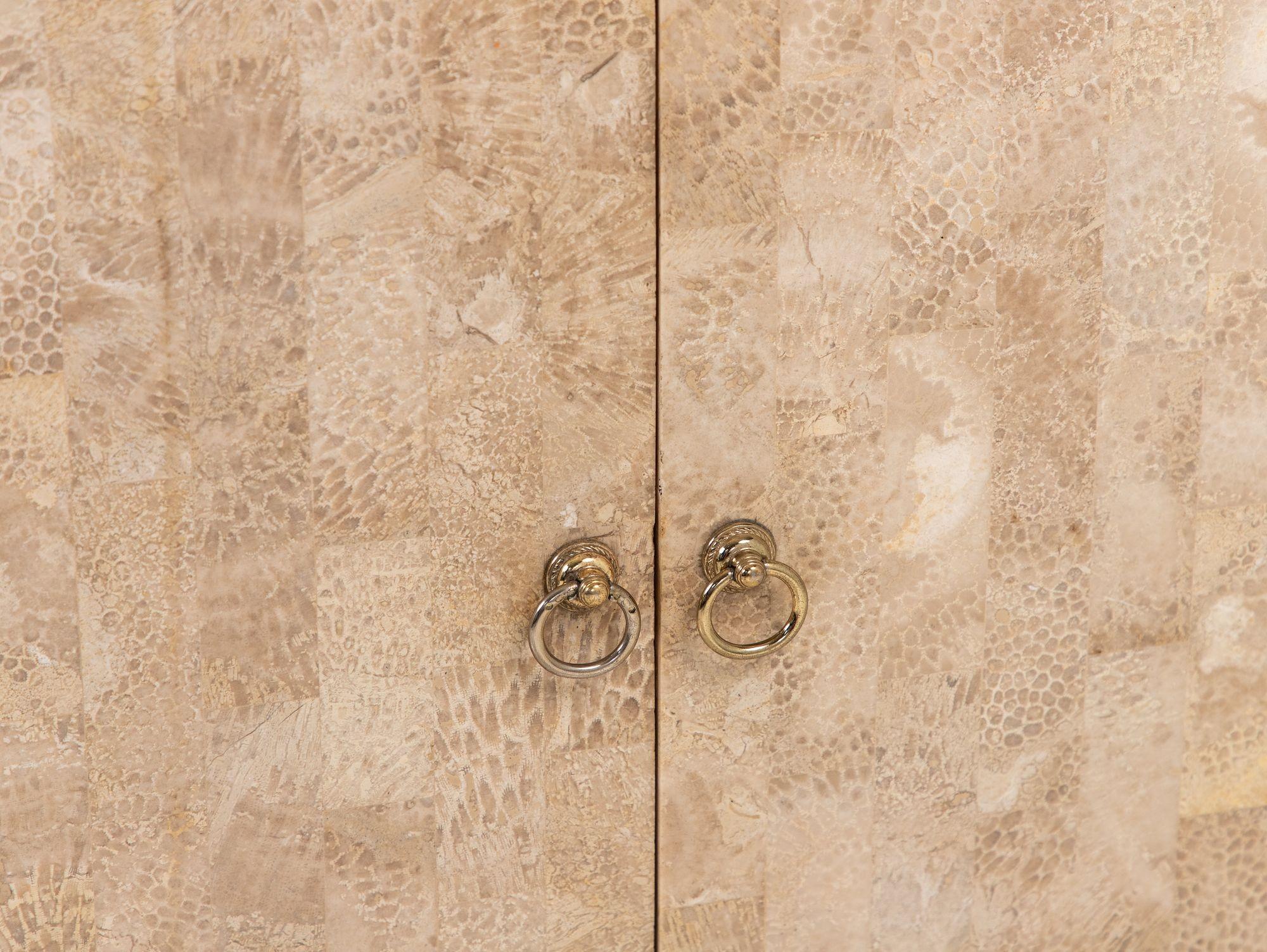 Tessalated Travertine Cabinet, Late 20th C For Sale 6
