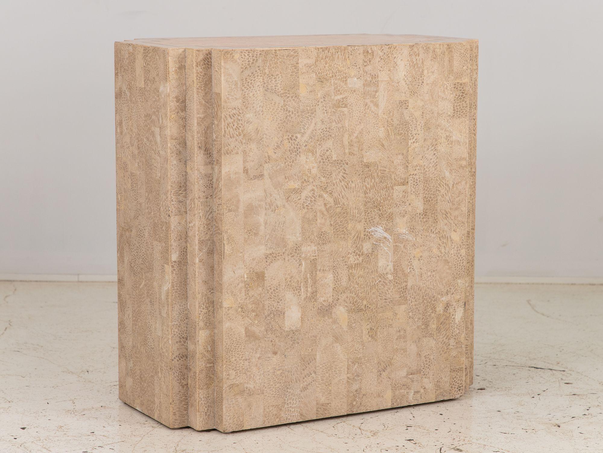 20th Century Tessalated Travertine Cabinet, Late 20th C For Sale