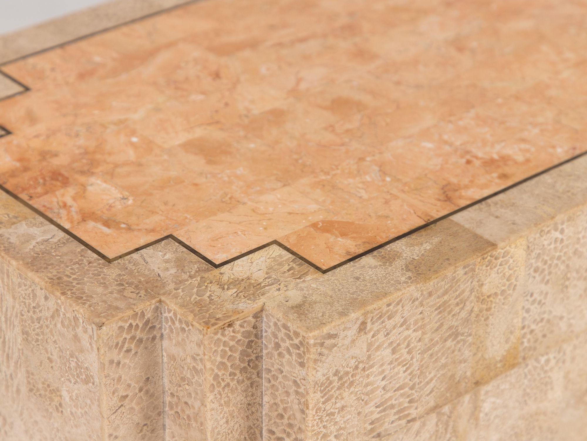 Tessalated Travertine Cabinet, Late 20th C For Sale 2