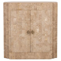 Vintage Tessalated Travertine Cabinet, Late 20th C