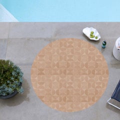 Tessalating Nostálgico Horizonte Personalizable Redondo en Caramelo X-Grande